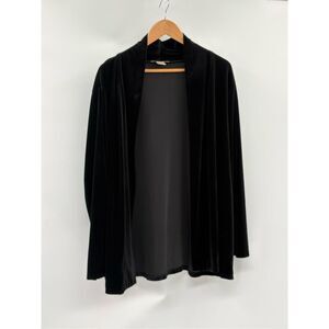 Notations Black Velvet Cardigan